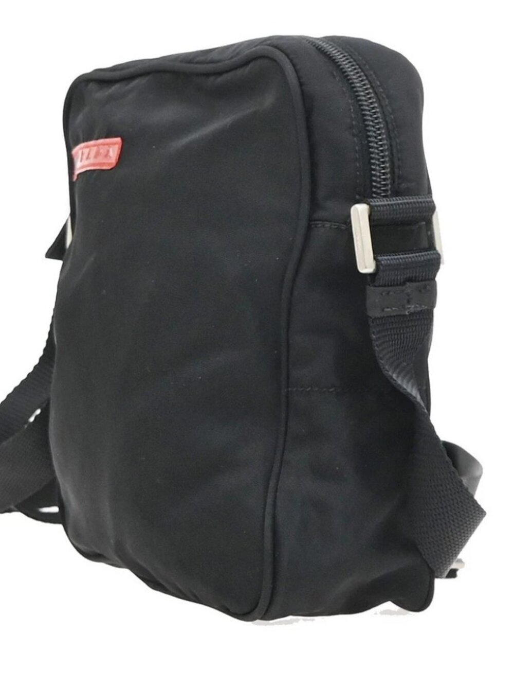 PRADA Sport Line Shoulder Crossbody Bag Nylon Leather Canvas Black SHW 07KD090 - Picture 2 of 14